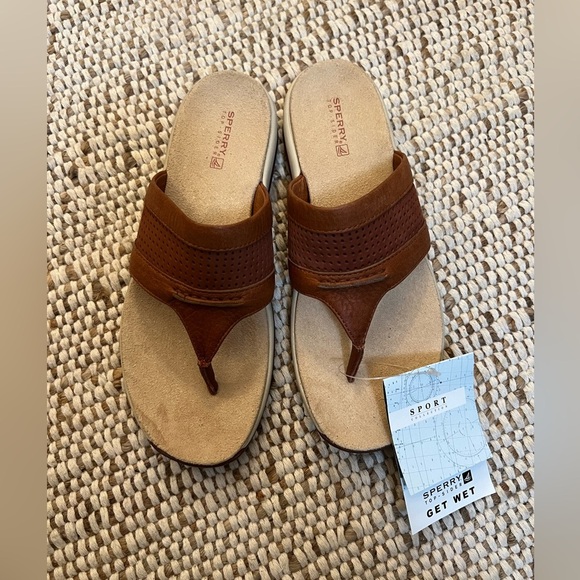 Sperry Tan and Brown Sandals - Picture 1 of 8
